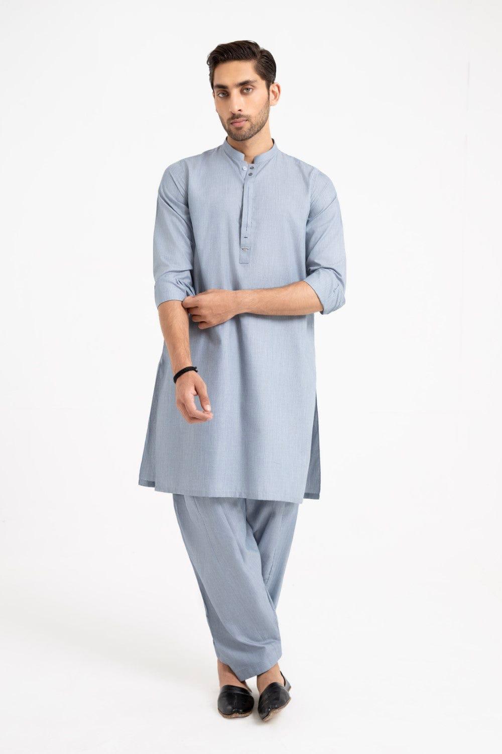 Light Grey Classic Wash & Wear Shalwar Kameez