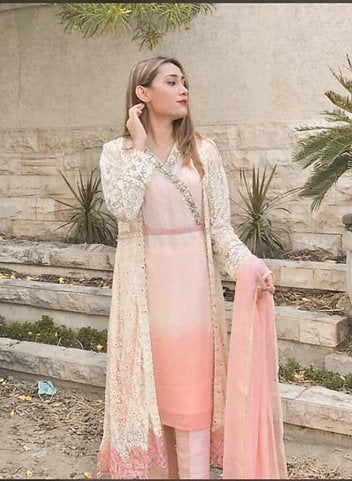 White and Peach Ensemble