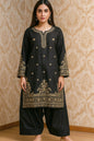 Cotton Kurta with Embroidery & Farshi Shalwar