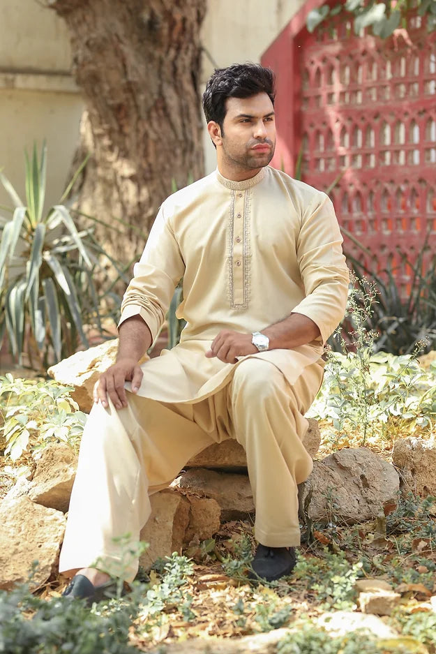 Beige Kurta Shalwar