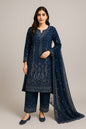 Embroidered Midnight Blue Kurta Set
