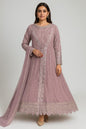 Mauve Embroidered Anarkali Suit with Dupatta